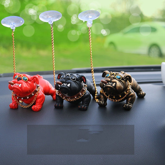 Bully Dog Personality Creative Car Interior Decoration Center Console Simulation