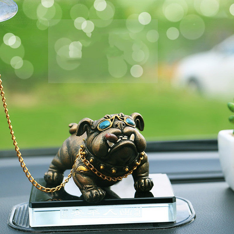 Bully Dog Personality Creative Car Interior Decoration Center Console Simulation