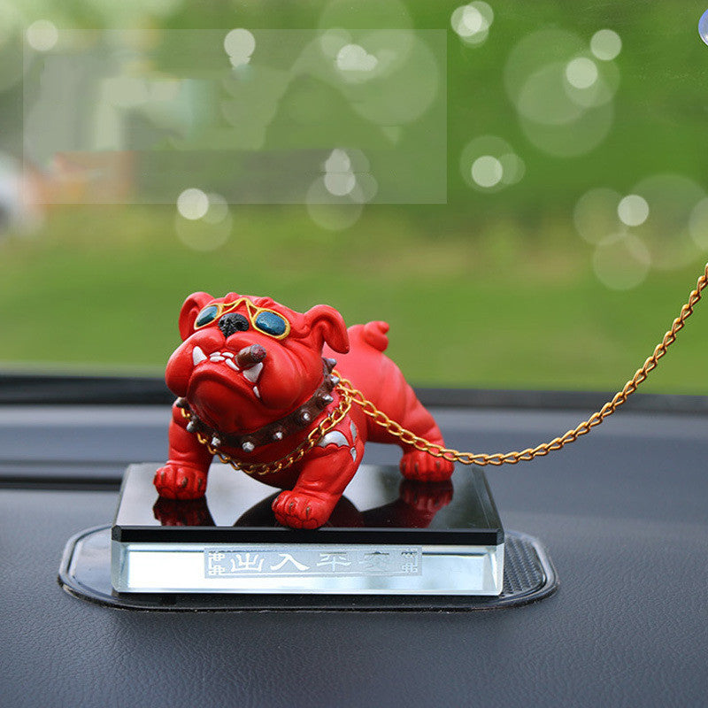 Bully Dog Personality Creative Car Interior Decoration Center Console Simulation
