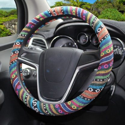 Ethnic Style Old Coarse Cloth Car Steering Wheel Personality Trend Car Steering Wheel Cover