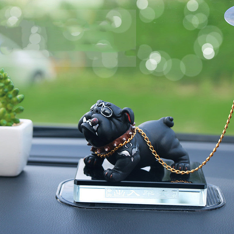 Bully Dog Personality Creative Car Interior Decoration Center Console Simulation